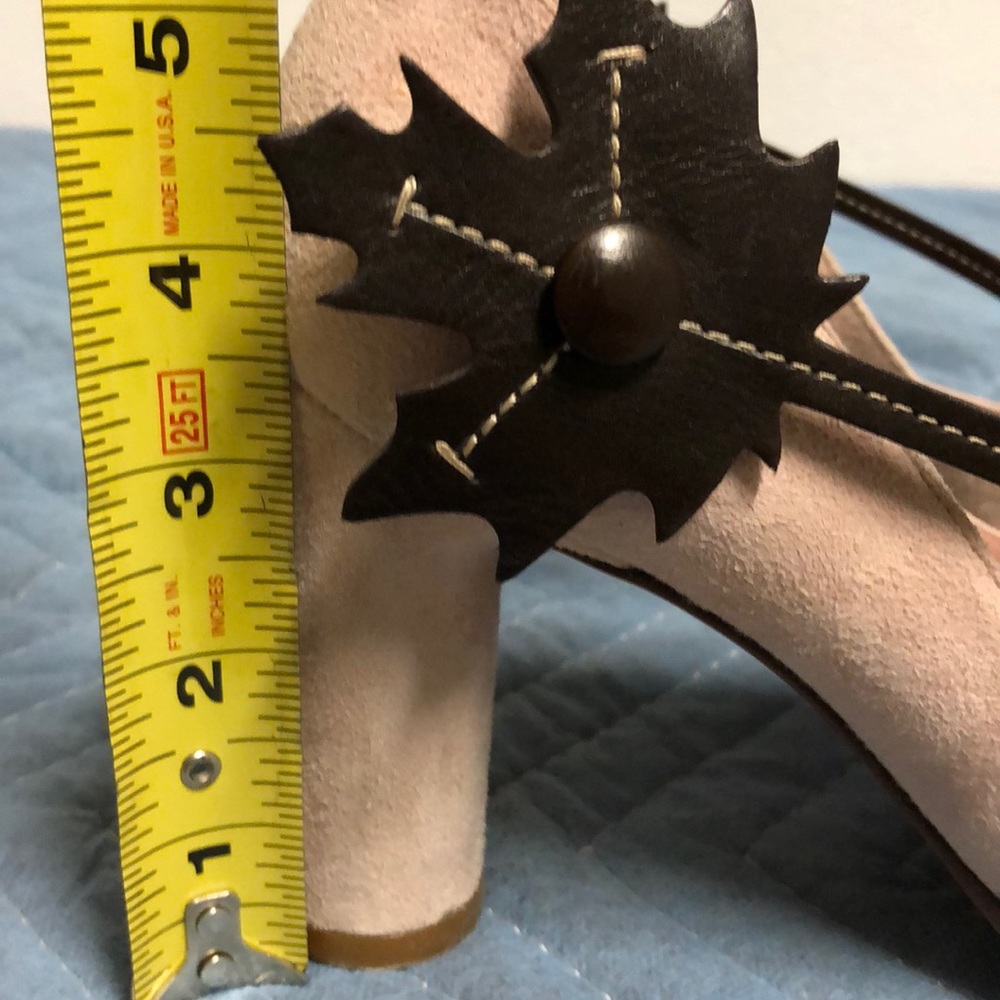 MOSCHINO Pink Suede Mary Jane Heels - Picture 4 of 8
